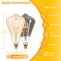 Ampoule LED décorative en verre AC110V-240V E26 E27 4W 7W 8W pour la décoration intérieure, livraison rapide, faible MOQ, populaire