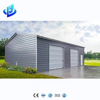 Conception moderne Construction à ossature en acier préfabriquée Structure extérieure en acier Garage pour stationnement de voiture Maison Garage Hangar