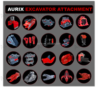 AURIX-HB Mini Brise-roche hydraulique à burin latéral, qualité supérieure, nouveau produit en vente, CE, prix du brise-roche pour excavatrice Doosan