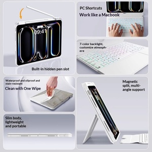 Clavier Magique à Glissière Professionnel Compatible <span class=keywords><strong>iPad</strong></span> Pro 11 Pouces et <span class=keywords><strong>Air</strong></span> 6, Étui de Protection avec Pièces Détachables Magnétiques - Product Image 2