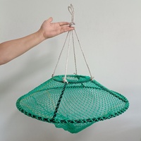 Casier à Conques en Acier PE, Cage Ronde pour Palourdes, Casier à Crabe Robuste, Cadre Métallique, Maille en Nylon PE, Cage de Capture de Crabes