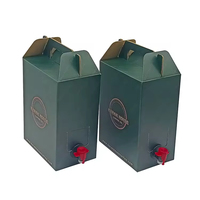 Caja de Almacenamiento de Bebidas Reciclable de 3L 5L 96OZ para Café, Té, Jugos, Bebidas Energéticas, Whisky, Cerveza, con Dispensador de Grifo, Cartón Corrugado Premium