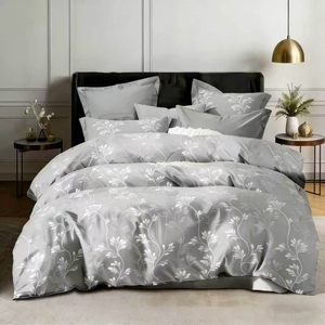 Set Copripiumino Moderno di Lusso 100% Poliestere, Misura Singola/Matrimoniale, Stampa <span class=keywords><strong>Bianco</strong></span> e <span class=keywords><strong>Nero</strong></span>, 200TC - Product Image 4