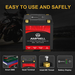 Batterie de moto 12V, batterie au lithium CCA1080 18Ah, batterie de démarrage de voiture AMX12-180FQ 12.8v au lithium - Product Image 6
