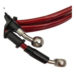 Tuyau <span class=keywords><strong>de</strong></span> <span class=keywords><strong>frein</strong></span> en acier inoxydable tressé PTFE argenté AN3 3AN pour moto ATV 3.2x7.5 avec raccord <span class=keywords><strong>banjo</strong></span> - Product Image 1