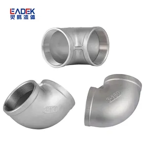 Factory Supplier Stainless Steel Pipe Fittings Ss 304 Ss316 Npt Bspt Bsp Female Threaded 90 Degree Elbow