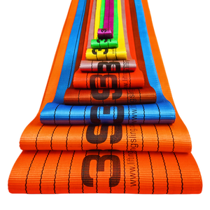 Correas de Amarre de Trinquete de Alta Resistencia de 1T a 12T, Eslinga Plana de Poliéster <span class=keywords><strong>para</strong></span> Escenarios de Elevación Pesada - Product Image 4