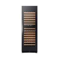 Cave à vin de luxe 450L à double zone avec compresseur, éclairage LED, capacité 90 bouteilles, écran tactile et dégivrage semi-automatique