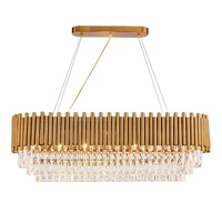 ENSEMBLE lustre d'éclairage de plafond en cristal moderne pour salle à manger plafonniers lampe de décoration intérieure de luxe