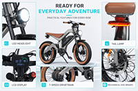Vélo électrique à gros pneus 1500W, moteur puissant à couple élevé, batterie 48V, suspension intégrale, 20x4.0, Ebike, stock USA et UE, livraison rapide