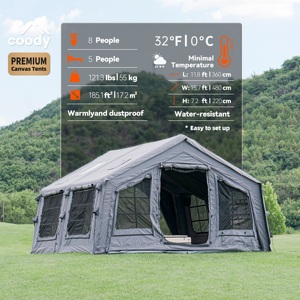 Coody Familia 17.2 Tente Gonflable Air - Grise <span class=keywords><strong>de</strong></span> Haute Qualité Portable pour <span class=keywords><strong>Camping</strong></span> 4 Saisons - Product Image 1