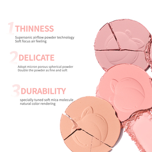 บลัชออนเนื้อแมทท์แบบมินิ แบรนด์ส่วนตัว สีชมพูประกาย ผลิตตามสั่ง สีชัด ติดทนนาน - Product Image 3