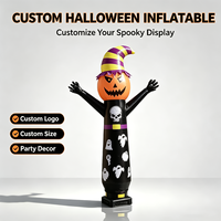 Tube gonflable publicitaire personnalisé Halloween : Homme Citrouille, Crâne Effrayant, Fantôme – Idéal pour la décoration de fête