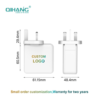 Chargeur rapide 65W QC3.0 & SCP avec prise UK, matériau GAN ignifuge, protection OTP, adaptateur secteur certifié CE pour ordinateurs portables