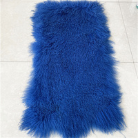 Luxe véritable tapis de fourrure mongole peau bouclés tibétain agneau en peau de mouton couverture plaque poupée perruque housse de canapé qualité supérieure fourrure bouclée