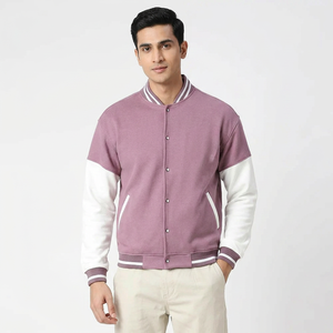 Blouson universitaire confortable pour homme avec logo professionnel, style classique, en molleton de coton, offre spéciale - Product Image 1