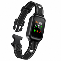 Collier anti-aboiement pour chien avec choc électronique, vibration ultrasonique, réglages ajustables, étanche IP67, batterie rechargeable