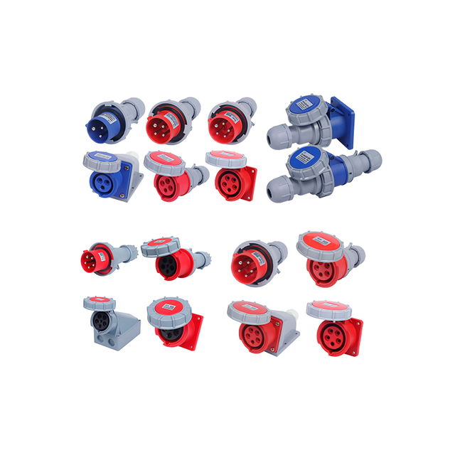 CE Certified Industrial Power Plug Socket 16A 32A 63A 125A Single Three Phase 3Pin 4Pin 5Pin IP67 Waterproof