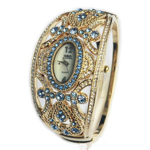 Reloj G&<span class=keywords><strong>D</strong></span> <span class=keywords><strong>518</strong></span> para Mujer, Reloj de Moda Dorado, Reloj de Pulsera para Dama, Correa de Aleación Plateada, Reloj de Cuarzo Femenino - Product Image 2