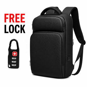 Sac à dos professionnel imperméable avec port de chargement USB, fermeture éclair <span class=keywords><strong>SBS</strong></span>, antivol et sangle de bagage, sac à dos de voyage en polaire pour ordinateur - Product Image 1