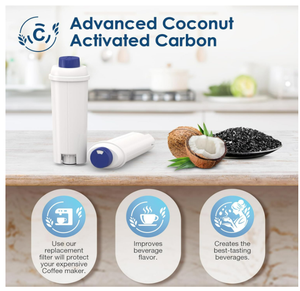 Filtro de Agua de Repuesto para <span class=keywords><strong>Cafetera</strong></span> <span class=keywords><strong>Delonghi</strong></span> DLSC002, Suavizante de Carbón Activado Compatible - Product Image 6