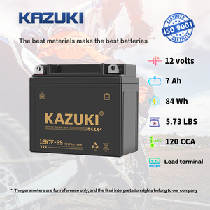Offres Spéciales bonne qualité <span class=keywords><strong>prix</strong></span> d'usine SMF KAZUKI 12N-7F 12V 7Ah <span class=keywords><strong>batterie</strong></span> au plomb de moto rechargeable avec 2.48 kg - Product Image 3