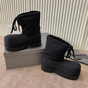 Botas de Esquí de Diseño Exagerado con Punta Redonda Extra Grande, Botas de Esquí de Lujo para Hombre, Botas de Esquí de Gamuza <span class=keywords><strong>Alaska</strong></span> para Mujer, Botas de Nieve con Pelo Corto - Product Image 3