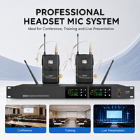 Système de microphone sans fil UHF OEM, options multiples de micros pour la scène, les conférences, l'enseignement et le karaoké