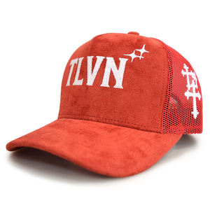 Gorra trucker de gamuza barata al por mayor con visera curva, bordada, de malla, lisa, deportiva - Product Image 6