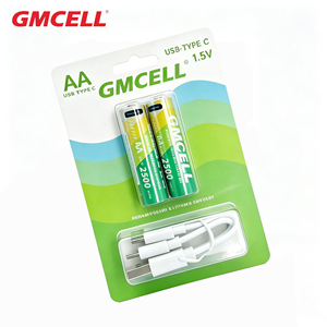 <span class=keywords><strong>Batterie</strong></span> <span class=keywords><strong>Ricaricabili</strong></span> GMCELL <span class=keywords><strong>AA</strong></span> 1.5V Li-ion, <span class=keywords><strong>Batterie</strong></span> <span class=keywords><strong>AA</strong></span> <span class=keywords><strong>con</strong></span> Ricarica Diretta USB-C e Cavo USB - Product Image 4