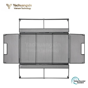 Cesta de Almacenamiento Plegable de Acero Inoxidable para Accesorios de Camping al Aire Libre con Compartimentos Divididos y Diseño Portátil - Product Image 4