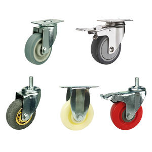 All Style Mittelschwere Rolle schwarz angepasst PU/PVC/TPR/Gummi 3 4 5 Zoll Hoch temperatur ofen stummes Lenkrad - Product Image 1