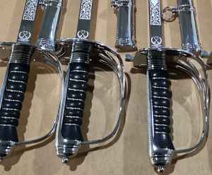 Épée maçonnique avec poignée en corne et fourreau blanc épée de cérémonie maçonnique <span class=keywords><strong>boussole</strong></span> carrée étui <span class=keywords><strong>gratuit</strong></span> Etsy - Product Image 4