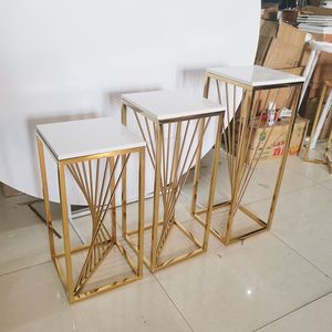 Étagère de sol en acrylique finition or moderne et glamour, décoration chic pour couloir, présentoir élégant pour <span class=keywords><strong>mariage</strong></span>, décoration de gâteau - Product Image 2