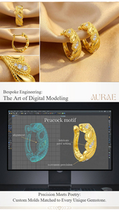 Pendientes de Aro con Textura de Cuerda en Oro Sólido de 9K/14K/18K, Diseño Clásico Trenzado para Joyería de Lujo Diaria - Product Image 5
