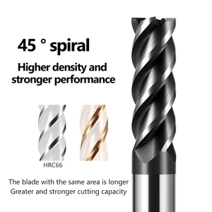 Hcc55 <span class=keywords><strong>1</strong></span>/8 3/16 <span class=keywords><strong>1</strong></span>/<span class=keywords><strong>4</strong></span> 5/16 3/8 <span class=keywords><strong>1</strong></span>/2 <span class=keywords><strong>Inch</strong></span> End Mill Quá Trình Thép Lớp Phủ Cứng Endmilling <span class=keywords><strong>4</strong></span> Flutes <span class=keywords><strong>Router</strong></span> <span class=keywords><strong>Bits</strong></span> - Product Image 3