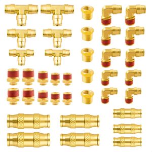 Kit de Conexiones de Latón para Frenos de Aire DOT, 38 Piezas, NPT 1/4 3/8 1/2, Conexión Rápida, Piezas de Reparación - Product Image 5