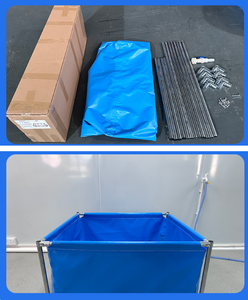Réservoir d'aquaculture industriel doublé <span class=keywords><strong>de</strong></span> PVC avec cadre en acier galvanisé-Système <span class=keywords><strong>de</strong></span> pisciculture et <span class=keywords><strong>de</strong></span> récolte des eaux <span class=keywords><strong>de</strong></span> <span class=keywords><strong>pluie</strong></span> - Product Image 4
