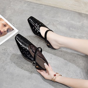 Nouvelles sandales Taoxi 2026, style coréen, pour adulte, à bout carré, motif pois roses, en tissu extensible respirant, pour usage quotidien - Product Image 2