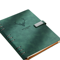 Carnet de notes B5 à neuf anneaux personnalisé avec couverture en cuir PU de qualité supérieure LOGO privé reliure à feuilles mobiles