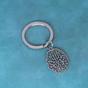 Llavero con Colgante de Acero Inoxidable con Diseño de Cerebro, Biología y Psicología - Product Image 3