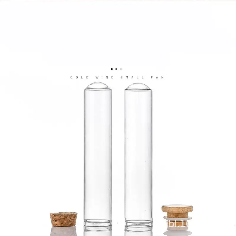 Eco-Friendly Food grade Glass cigar tubes wholesale price with wide cork lids for packaging pre rolls