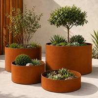 Jardinière extérieure moderne et minimaliste de grande taille - Parfaite pour l'aménagement paysager des villas et la création d'une ambiance haut de gamme sur la terrasse