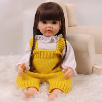 22 inch Realistic Biracial Girl Doll Silikon Reborn Bebe Dolls Ungiftige Silikon kautschuk Reborn Baby Dolls