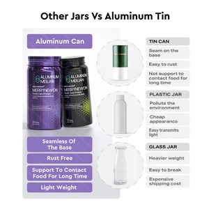Customized logo Metal Packaging Bottle for Supplement or Vitamin Aluminum Packing <b>Container</b> Can for <b>Pills</b> - Product Image 4
