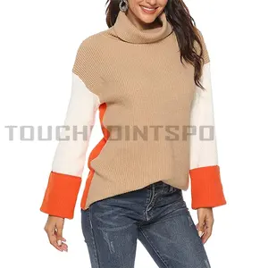 Maglioni pullover invernali a collo alto maglione dolcevita da donna con motivo a cavo per donna