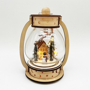Plywood Laser Cut Hanging Christmas Light up <strong>Lantern</strong> - Product Image 1