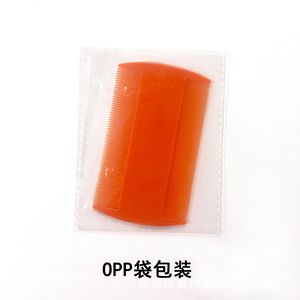 Plastic Double Sided <b>Flea</b> <b>Comb</b> For Dog Fine Tooth 8.8x5.1cm Removes Loose Fur OPP Bag Packaging - Product Image 1