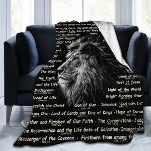 Couverture en flanelle motif lion, couverture de sieste légère et respirante pour le voyage et le camping, impression personnalisée OEM ODM - Product Image 6