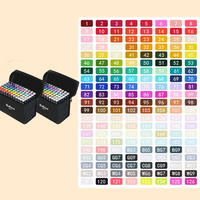 Logo personnalisé 12 24 36 48 60 100 couleurs alcool marqueur de croquis multicolore encre permanente marqueurs de dessin stylos pour la création d'art